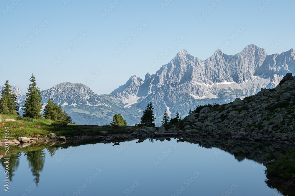 spiegelsee-reiteralm-schladming-steiermark-stock-foto-adobe-stock
