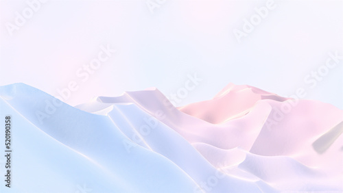 3d rendered pastel sand dunes landscape. photo