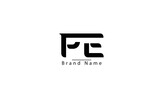 PE EP P E abstract vector logo monogram template 
