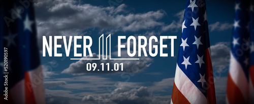 Fotografie Patriot Day. September 11. We will never forget