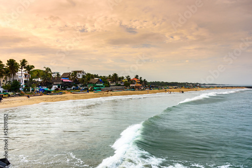 Slika na platnu View of serenity beach at Pondicherry (Now known as Puducherry), India