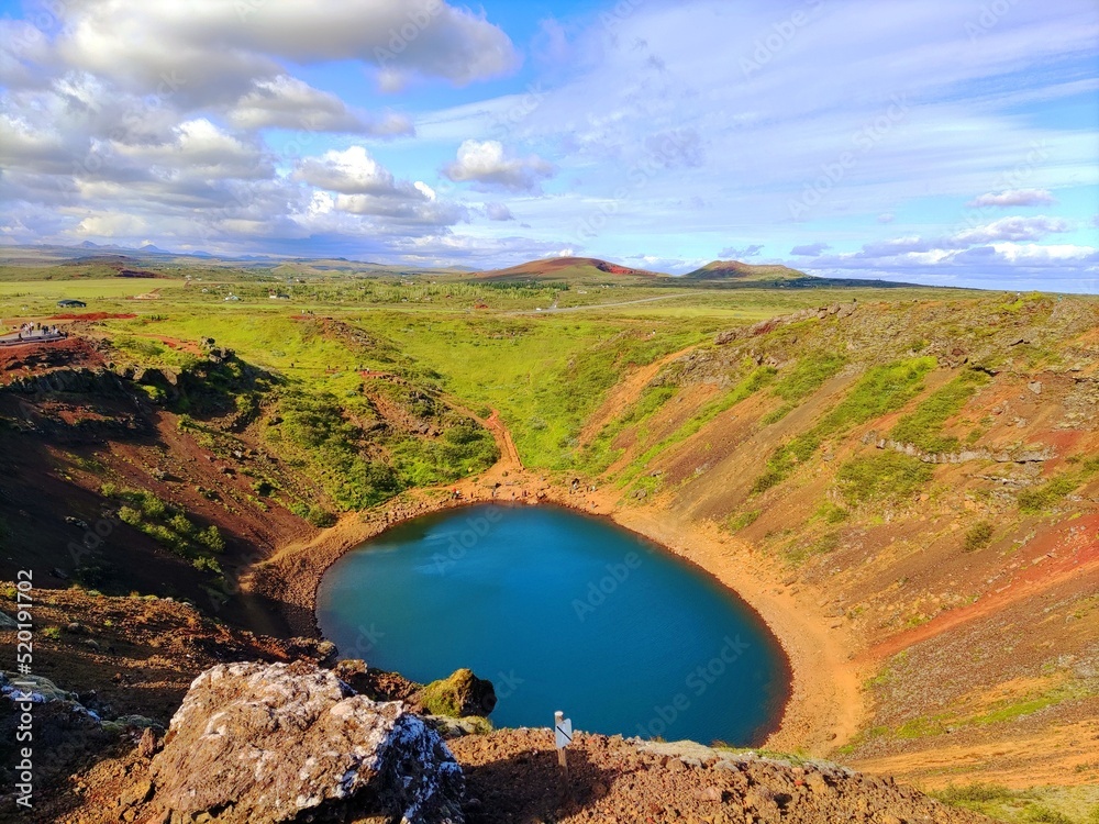 Lake in a volcano