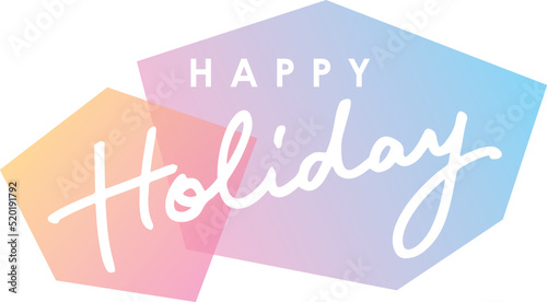 HAPPY HOLIDAYのステッカー風アイコン