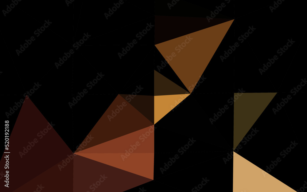 Dark Orange vector blurry triangle texture.