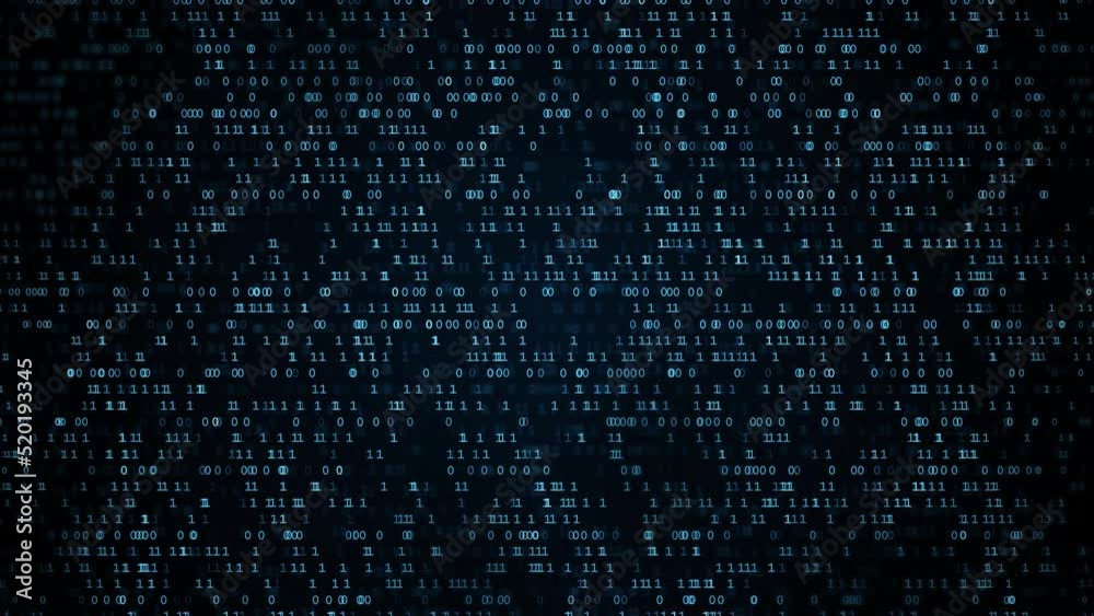 computer algorithm and calculation concept with binary numbers