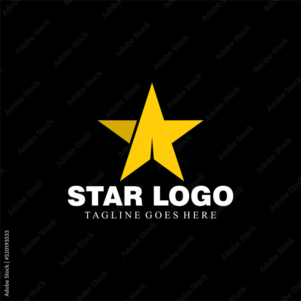 Obraz premium elegant gold star logo