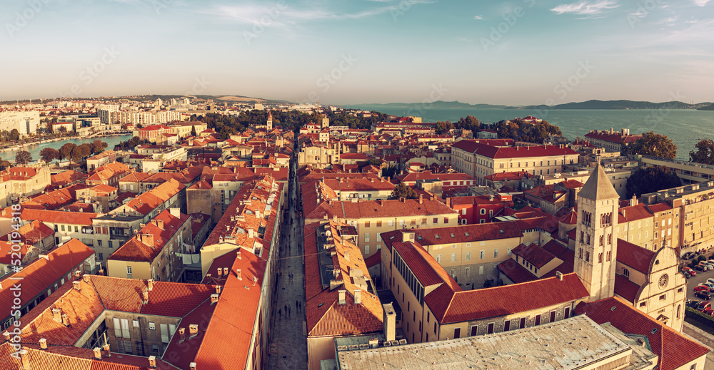 Top view of the Zadar, Croatia. Top view of the Zadar, Croatia.