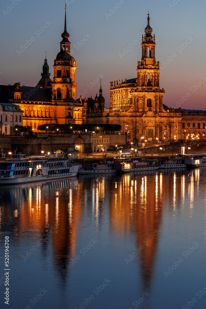 Dresden, Schloss, Kapelle, Hausmannsturm, Kathedrale Sanctissimae Trinitatis, vlnr., Sachsen, Deutschland 