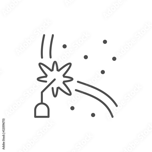Hemorrhoid coagulation line outline icon