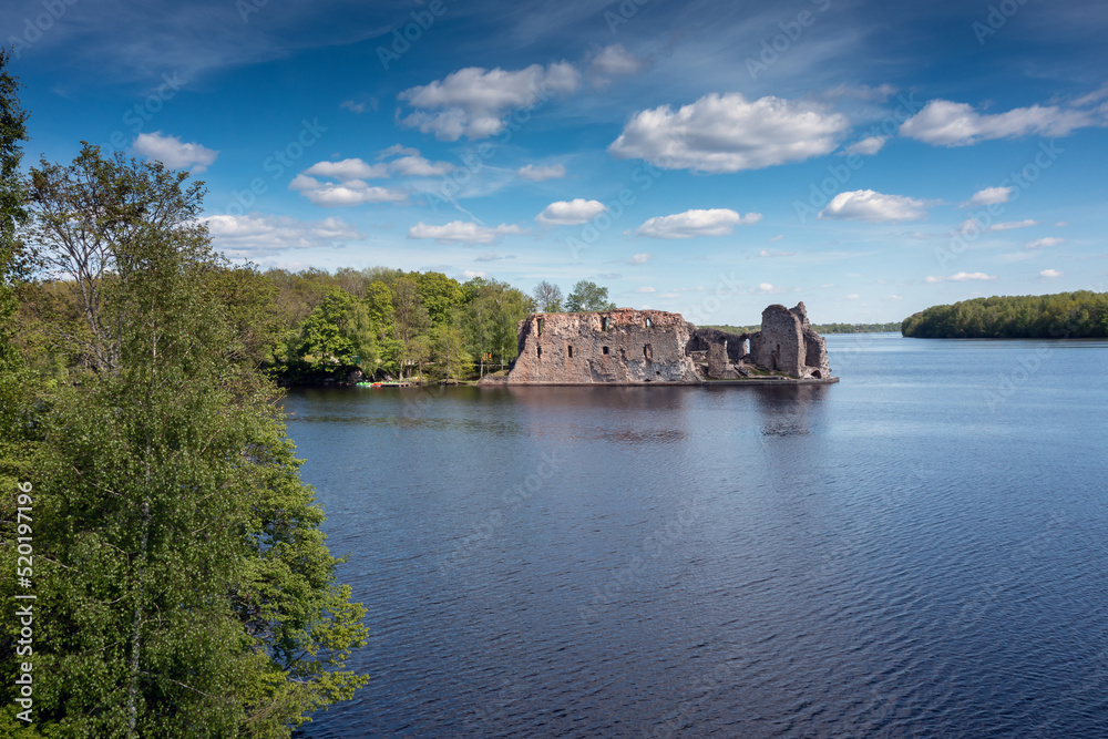 Koknese castle ruins at Daugava river, Latvia.