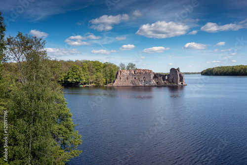 Fototapeta Naklejka Na Ścianę i Meble -  Koknese castle ruins at Daugava river, Latvia.
