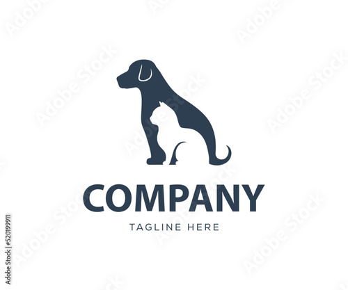 Animal Logo. Dog and Cat Logo Design. Pet Logo Design