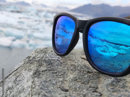 sunglasses on the rocks