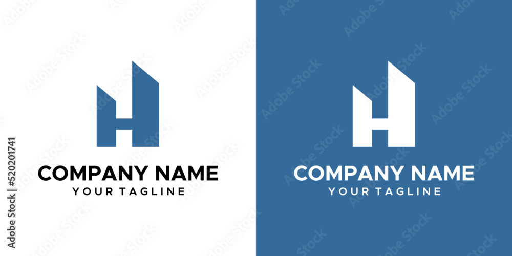 an H-themed graphic image of a building, on a blue and white background. vector graphics base. an H-themed graphic image of a building, on a blue and white background. vector graphics base.