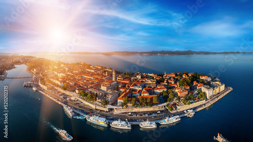 Top view of the Zadar, Croatia.