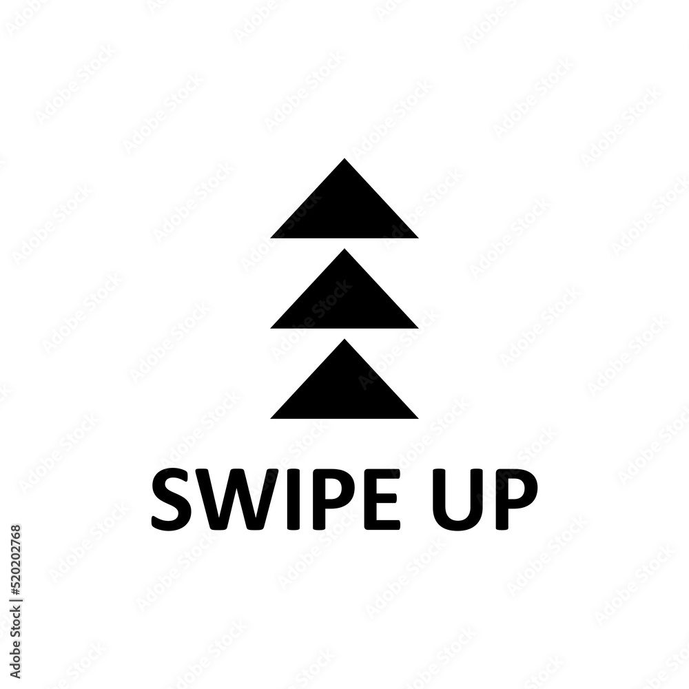 Swipe up icon. Arrow up for social media stories. Set of black swipe up icon. Scroll pictogram. Modern vector illustration isolated on white background. Swipe up icon. Arrow up for social media stories. Set of black swipe up icon. Scroll pictogram. Modern vector illustration isolated on white background.