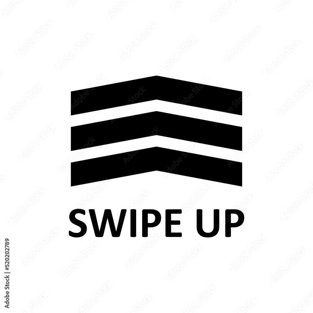 Swipe up icon. Arrow up for social media stories. Set of black swipe up icon. Scroll pictogram. Modern vector illustration isolated on white background. Swipe up icon. Arrow up for social media stories. Set of black swipe up icon. Scroll pictogram. Modern vector illustration isolated on white background.
