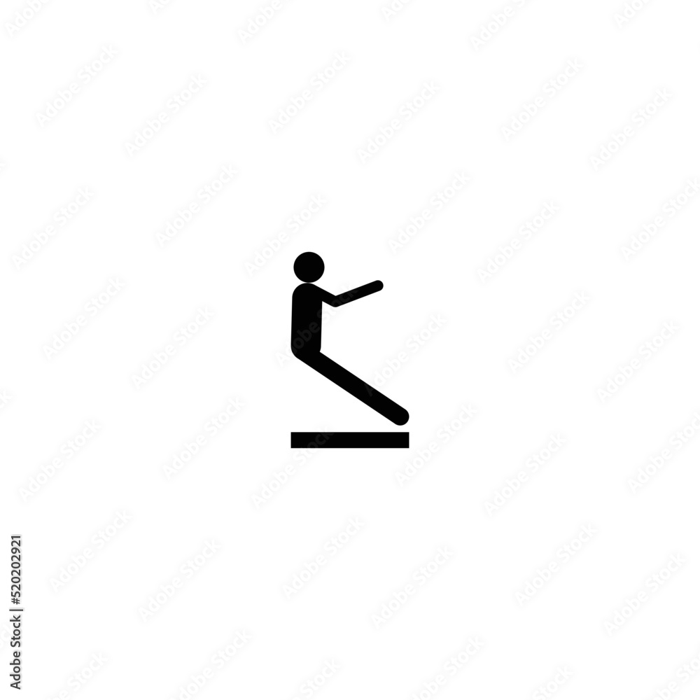 Falling people icon silhouette pictogram Falling people icon silhouette pictogram