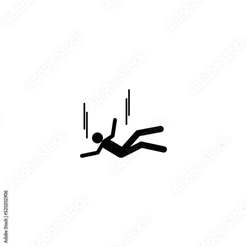 Falling people icon silhouette pictogram