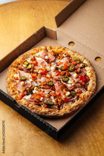 
delicious pizza on the table