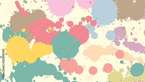 Abstract colorful paint splatter background.