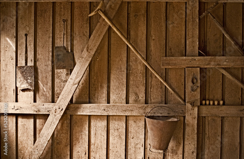 wall of a wooden shed photo