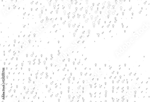 Light silver, gray vector template with man, woman symbols.