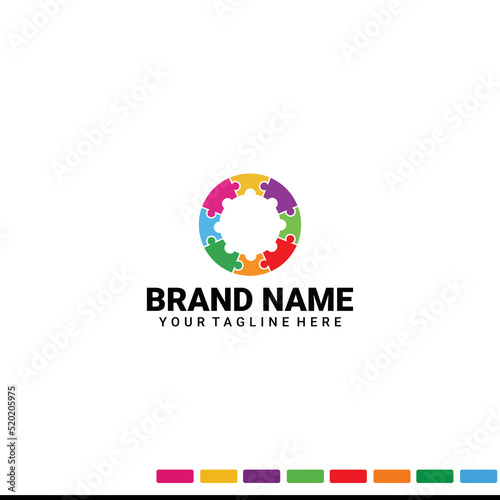 Health flat design autism logo