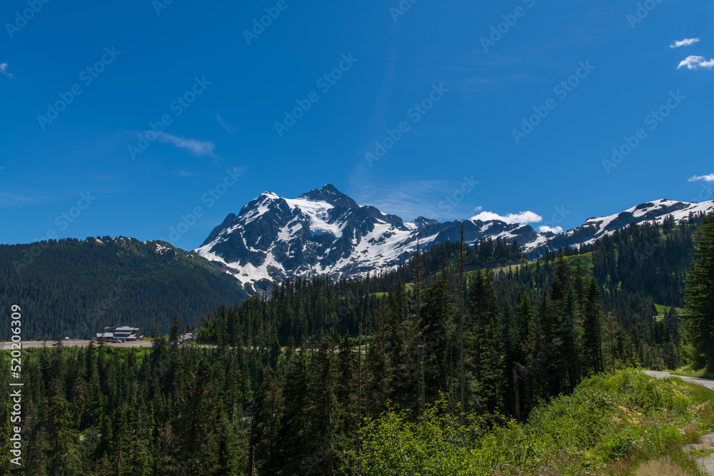 Landscape of the Northwest Face of Mount Shuksan from the Mount Baker Ski Area