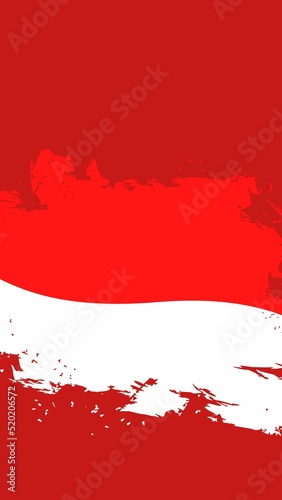Red and white indonesian flag background
