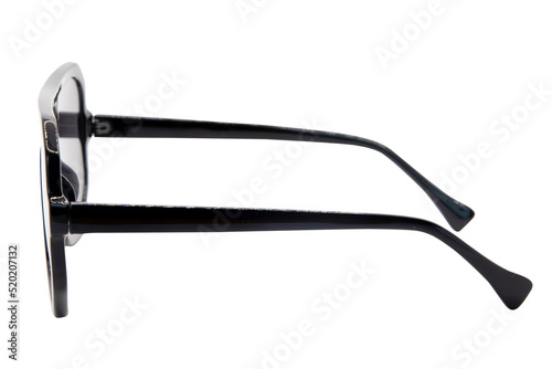 Oversize square sunglasses thick black frame glasses for men and women black smoke lens side view © Mohsin