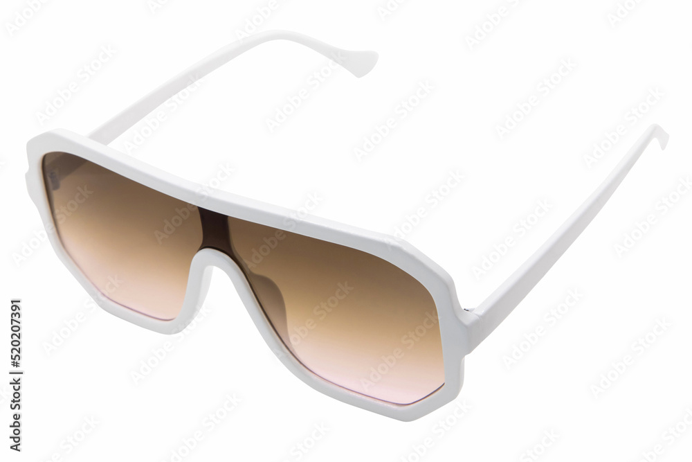 Oversize square sunglasses thick white frame brown lens glasses for men and women top front view Oversize square sunglasses thick white frame brown lens glasses for men and women top front view