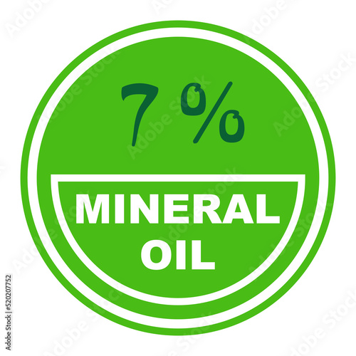 7% percentage mineral oil 