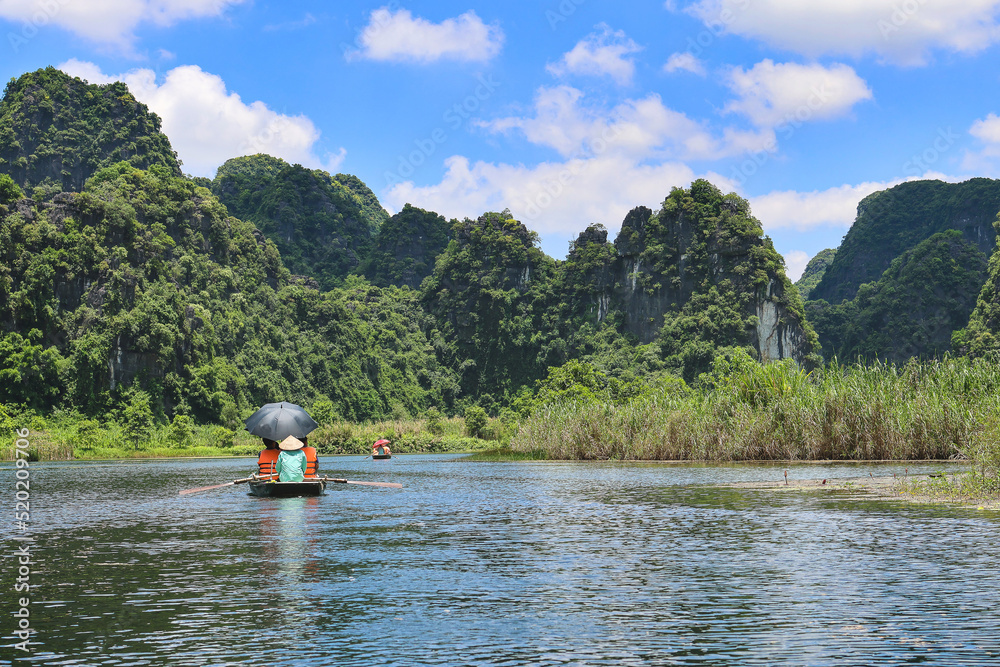 Take a cruise to see the beautiful scenery of the World Heritage Halong Land, Ninh Binh, Vietnam. Take a cruise to see the beautiful scenery of the World Heritage Halong Land, Ninh Binh, Vietnam.
