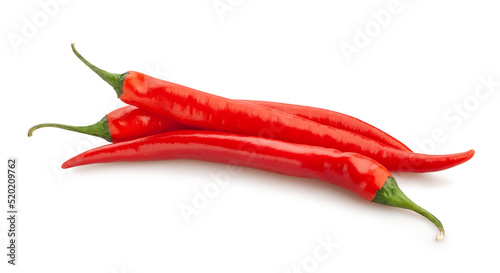 chili pepper path isolated on white