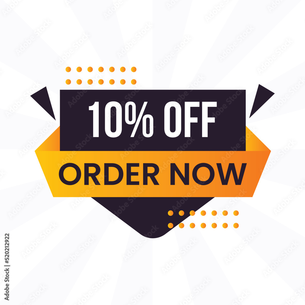 up to 10% off order now sale discount offer banner