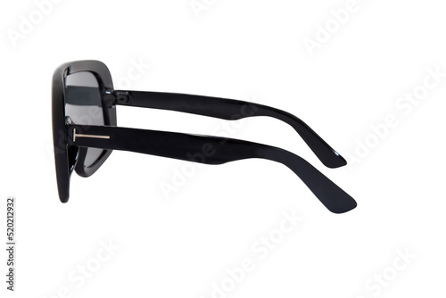 Oversize polarized sunglasses black lens and frame glasses for men and women and women side view