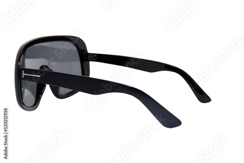Oversize polarized sunglasses black lens and frame glasses for men and women back inner view