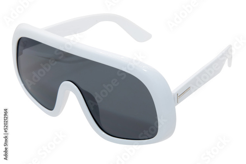 Oversize polarized sunglasses black lens white frame glasses for men and women top front view