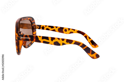 Oversize polarized sunglasses brown lens tortoise frame glasses for men and women side view