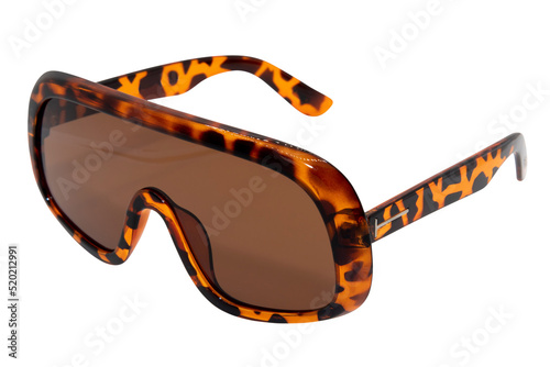 Oversize polarized sunglasses brown lens tortoise frame glasses for men and women top front view