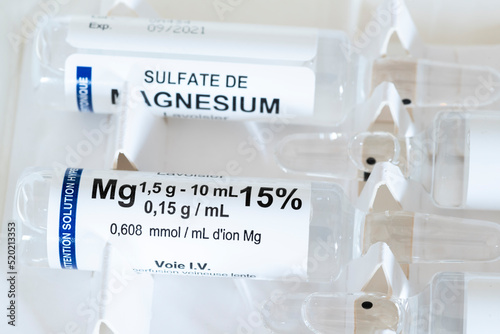 Valokuva Close-up of Magnesium Sulfate vial