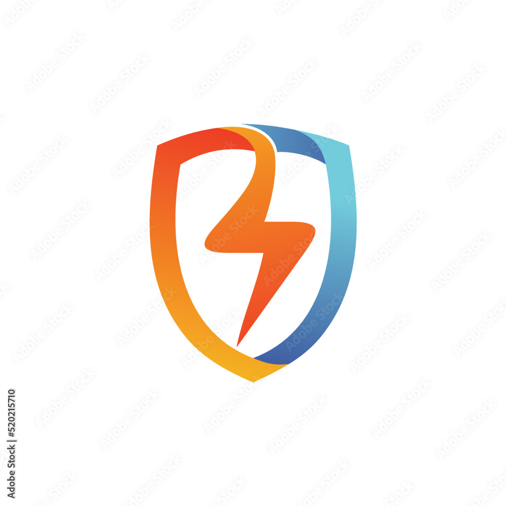 Thunder Shield Logo in Vector Thunder Shield Logo in Vector