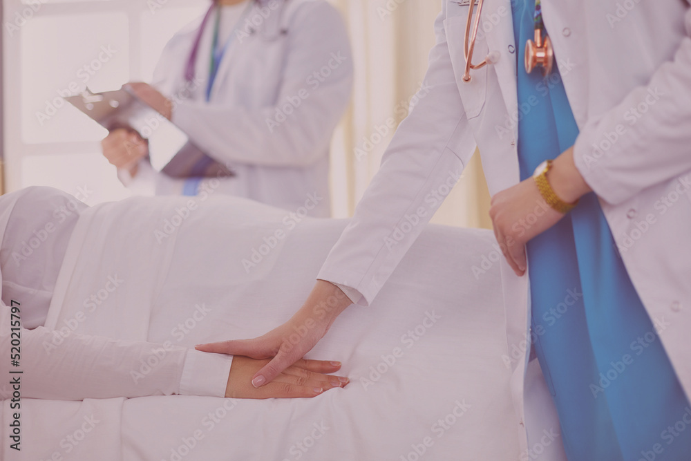 doctor or nurse talking to patient in hospital doctor or nurse talking to patient in hospital