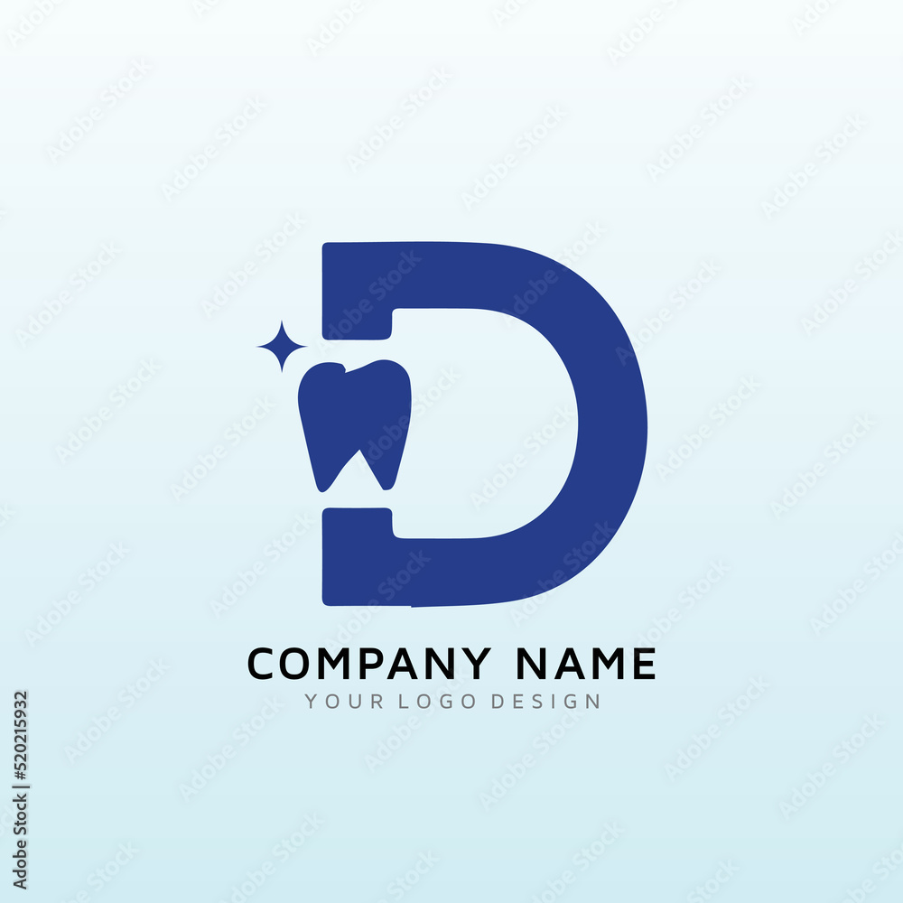 dental supply company letter d logo design letter D dental supply company letter d logo design letter D