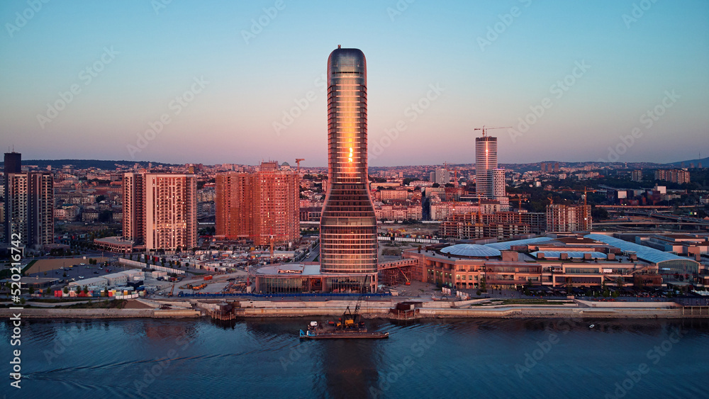 Obraz premium Aerial view of Belgrade, capital of Serbia.