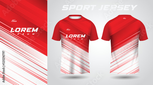 red white shirt sport jersey design