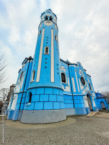 Canvas Print Romantic blue church in Bratislava