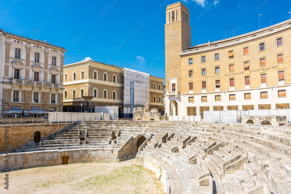 LECCE, ITALY, 19 AUGUST 2021 Roman Theater
