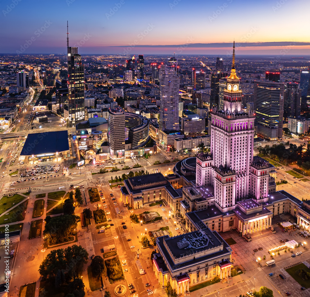 Obraz premium Palace of Science and Culture, Warsaw